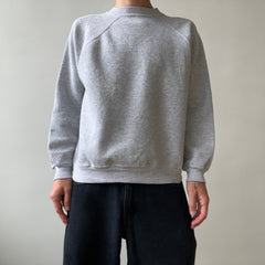 1990s Blank Grey Raglan Sweatshirt - !!!!!!
