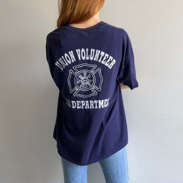 1990s Volunteer Fire Department Pocket T-Shirt