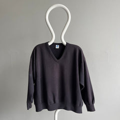 1980s Faded Blank Black/Gray Sweatshirt by Pannill