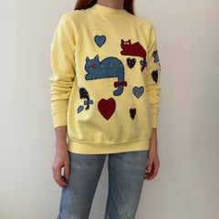 1980s DIY Most Amazing CAT Lady or Gentleman Sweatshirt