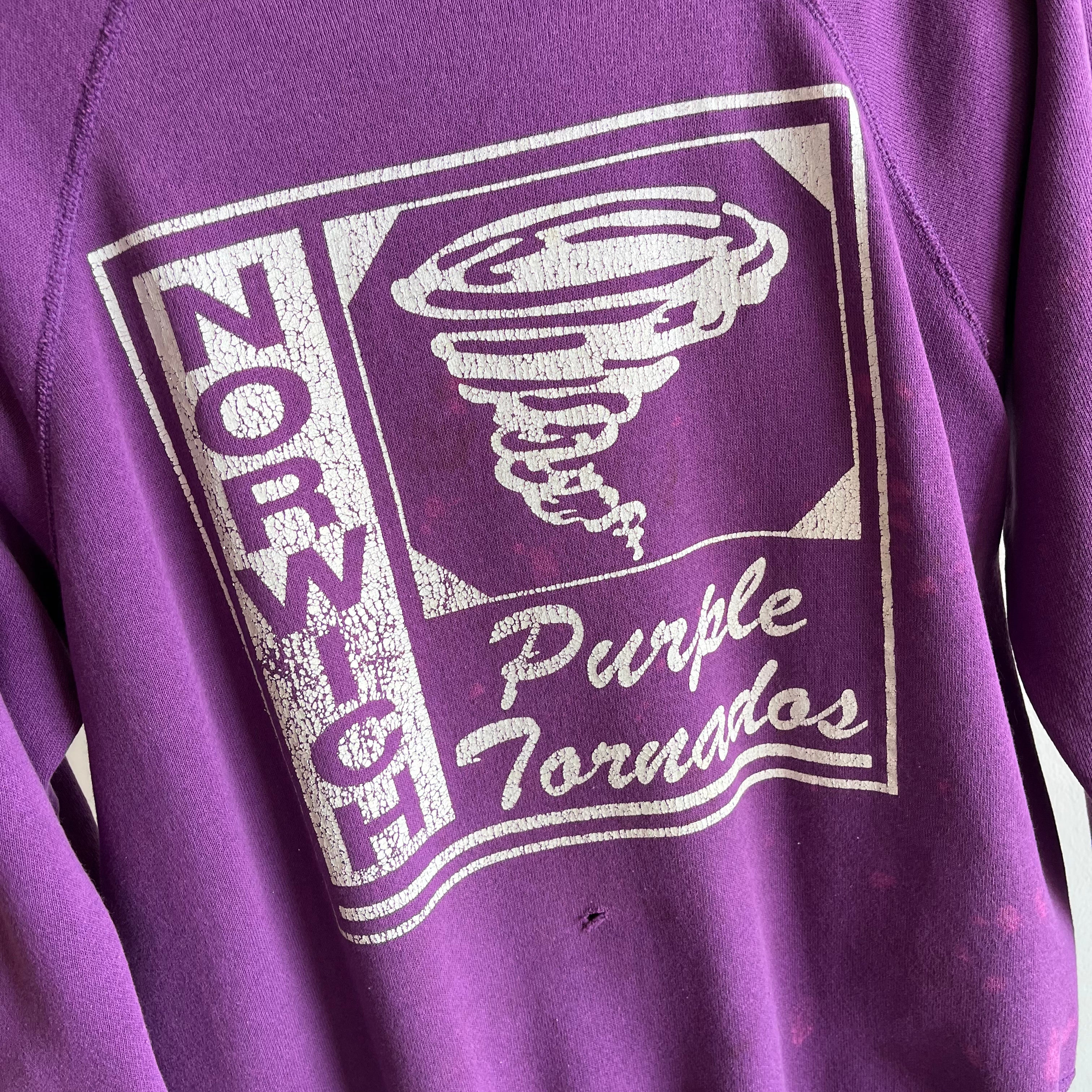 1980s Norwhich Purple Tornados Sweatshirt