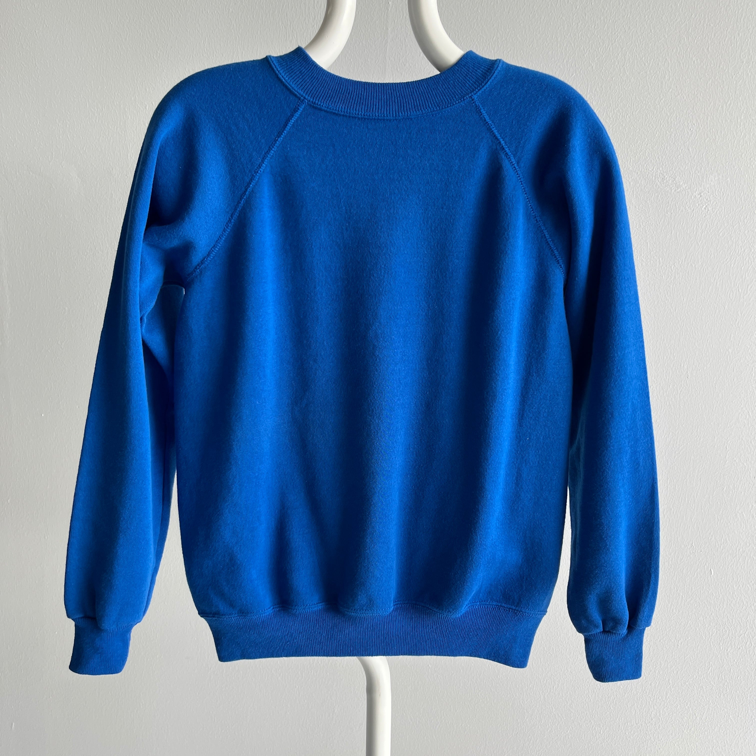 1980s Royal Blue Barely Worn Raglan by Hanes !!!