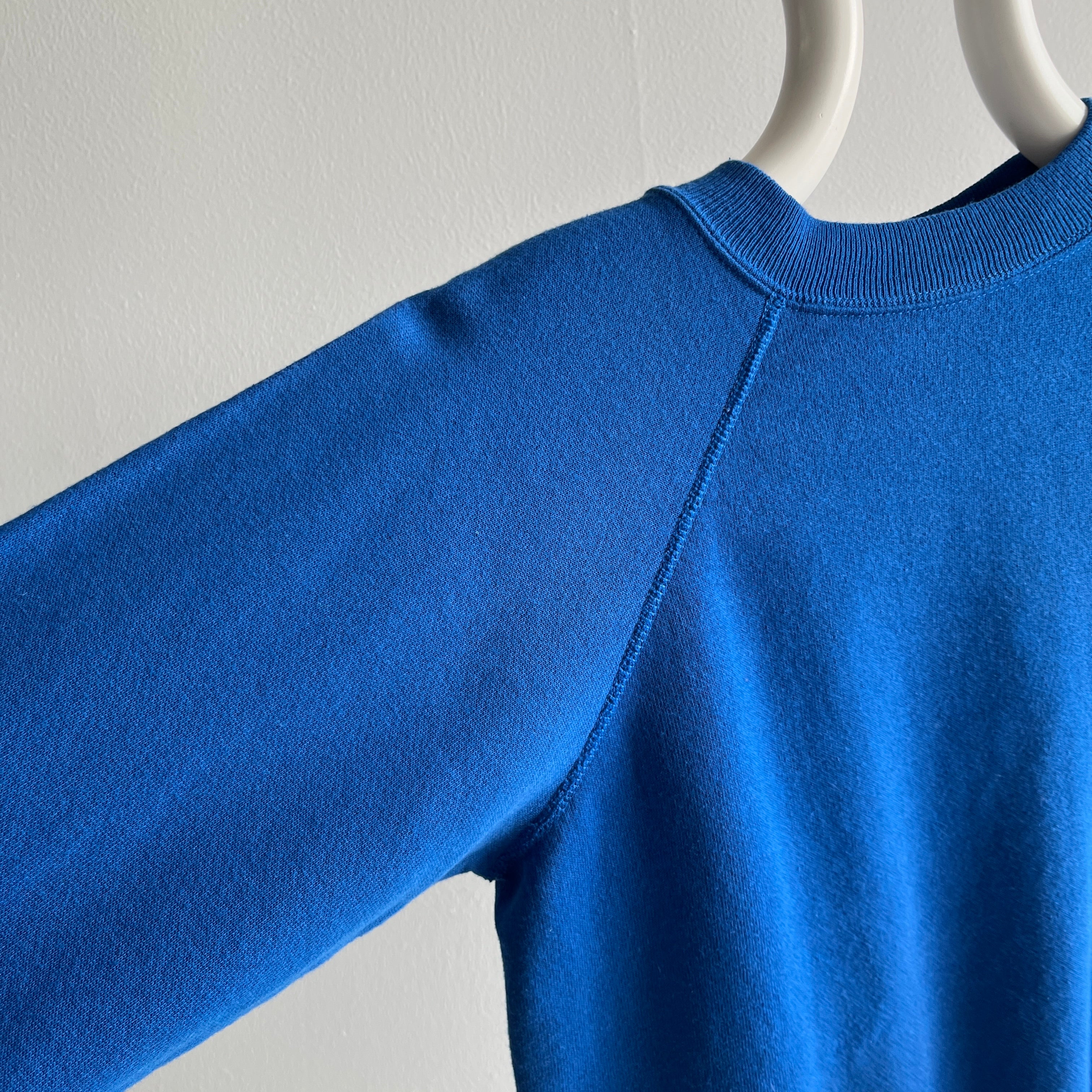 1980s Royal Blue Barely Worn Raglan by Hanes !!!