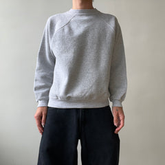 1990s Blank Grey Raglan Sweatshirt - !!!!!!