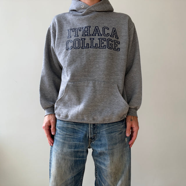 1970s Heather Grey Ithaca College Hoodie
