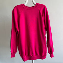 1980s Roomy Relaxed Fit Barbie Pink Sweatshirt