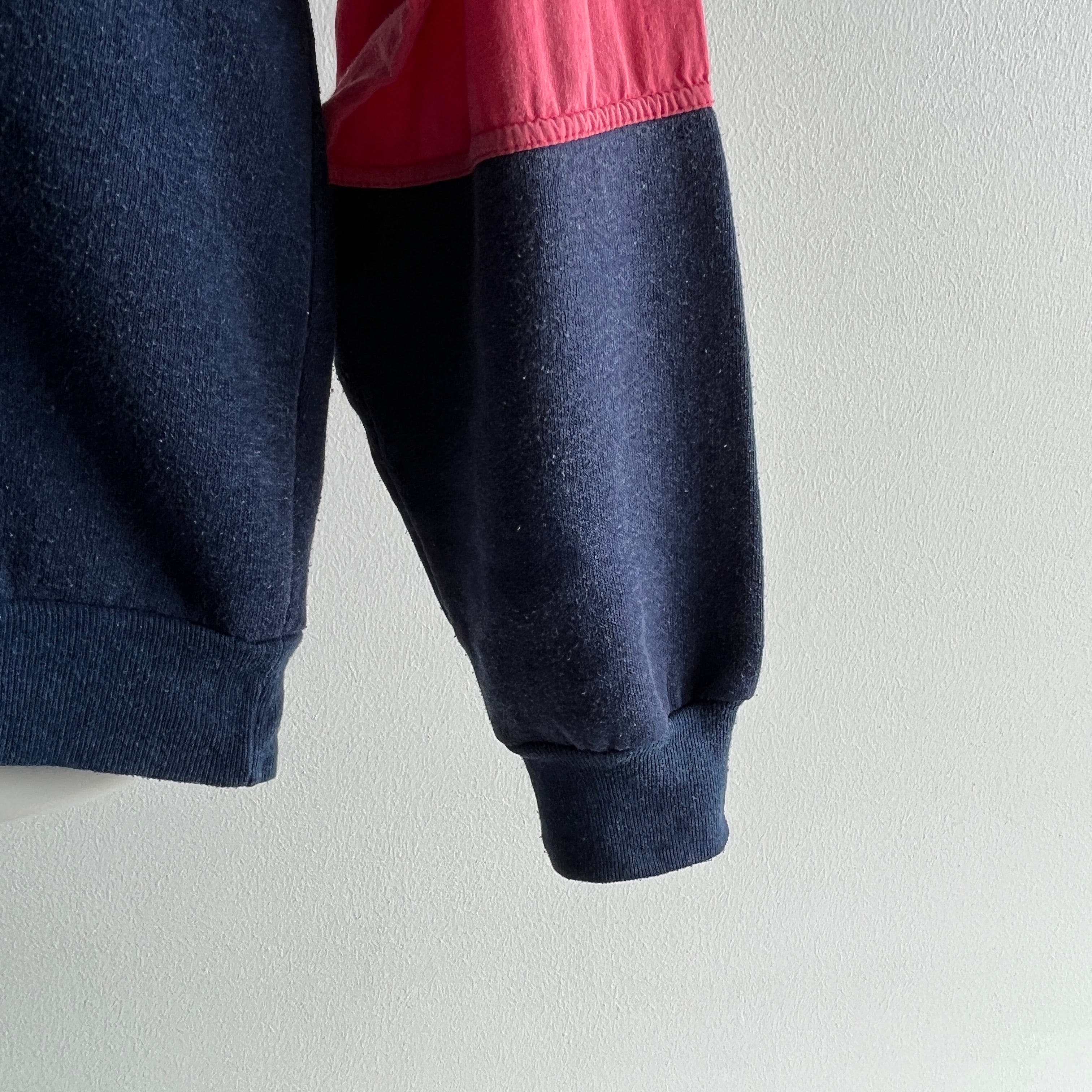1980s Awesome Color Block Polo Sweatshirt - Swoon