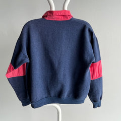 1980s Awesome Color Block Polo Sweatshirt - Swoon