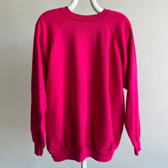 1980s Roomy Relaxed Fit Barbie Pink Sweatshirt