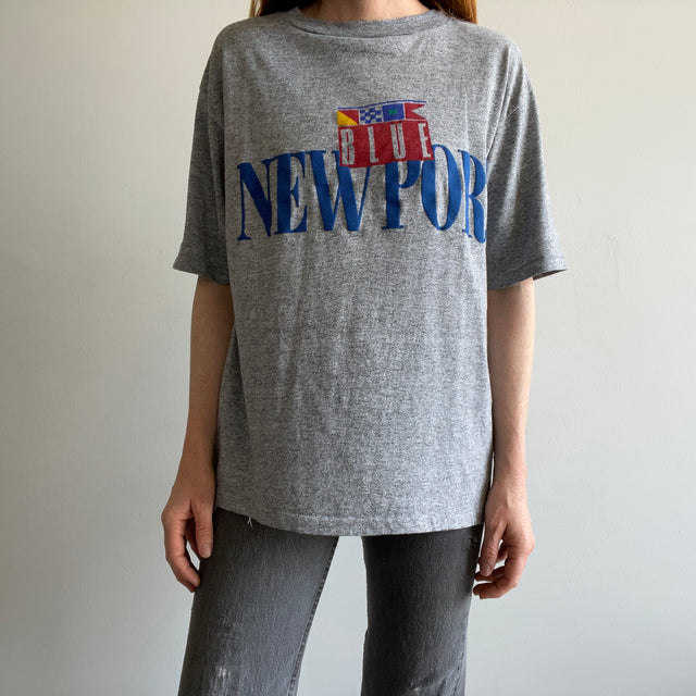 1990s Newport Blue Soft and Slouchy T-Shirt