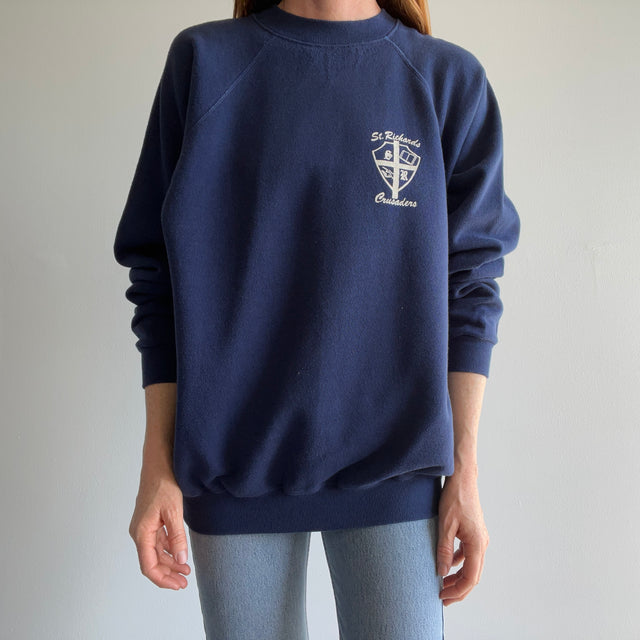 1980s St. Richards Crusaders Cozy Longer Cut Sweatshirt