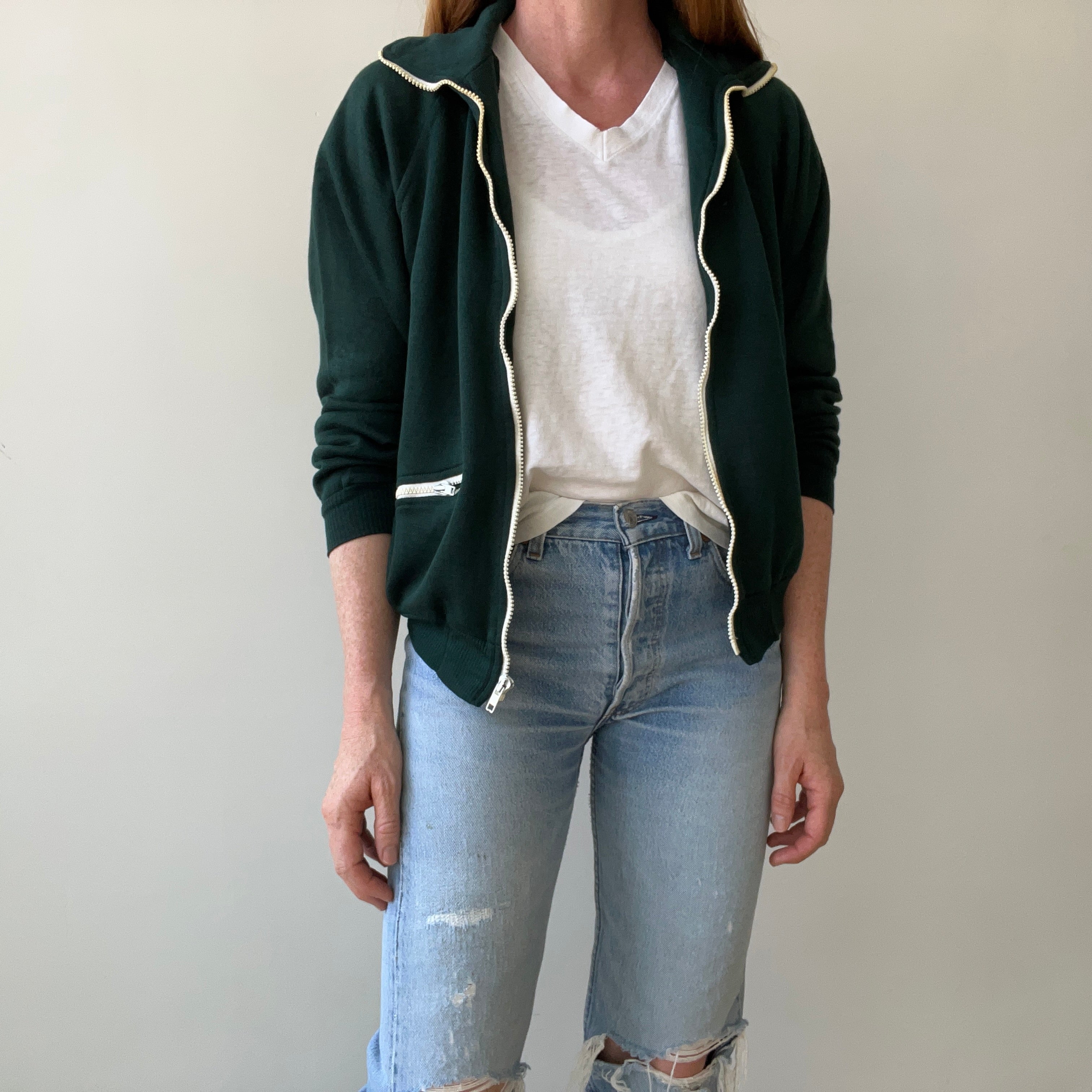 1970s Track Jacket Style Sweatshirt