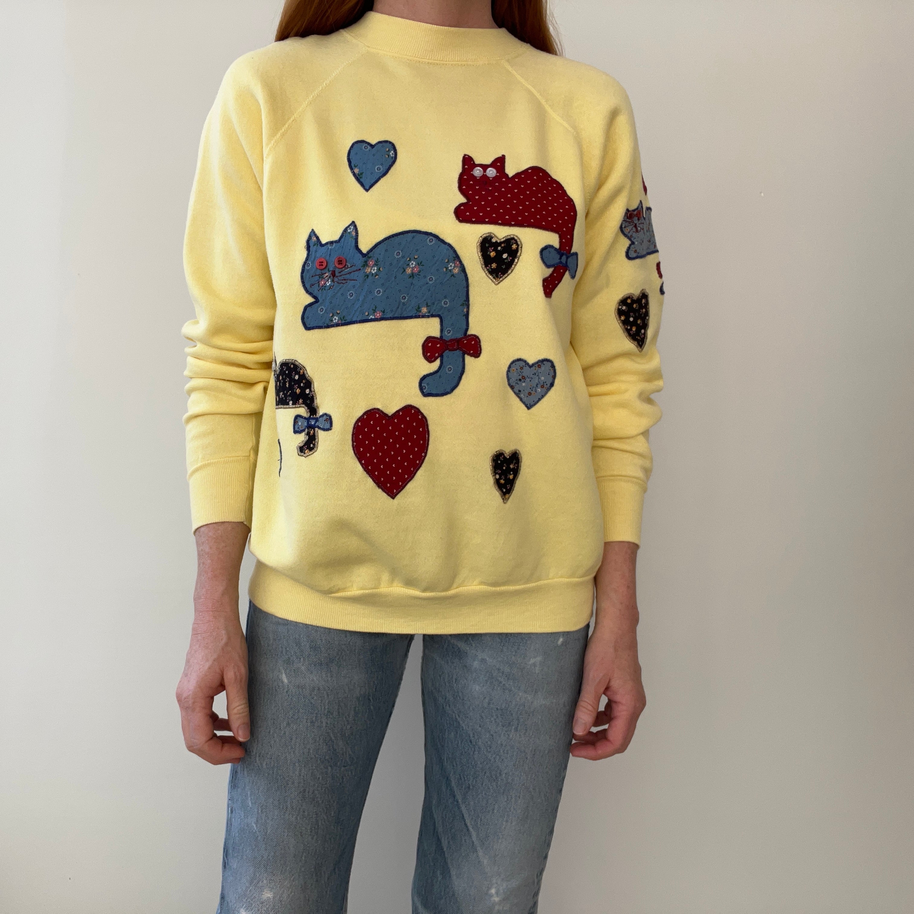 1980s DIY Most Amazing CAT Lady or Gentleman Sweatshirt