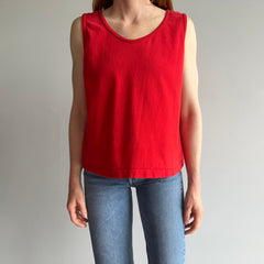 1980/90s Blank Red Tank Top - It's So Good