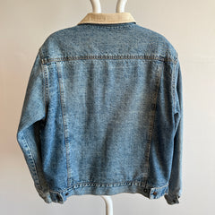 1980s Drygoods Saugatuck Company Buffalo Plaid Corduroy Denim Jean Jacket