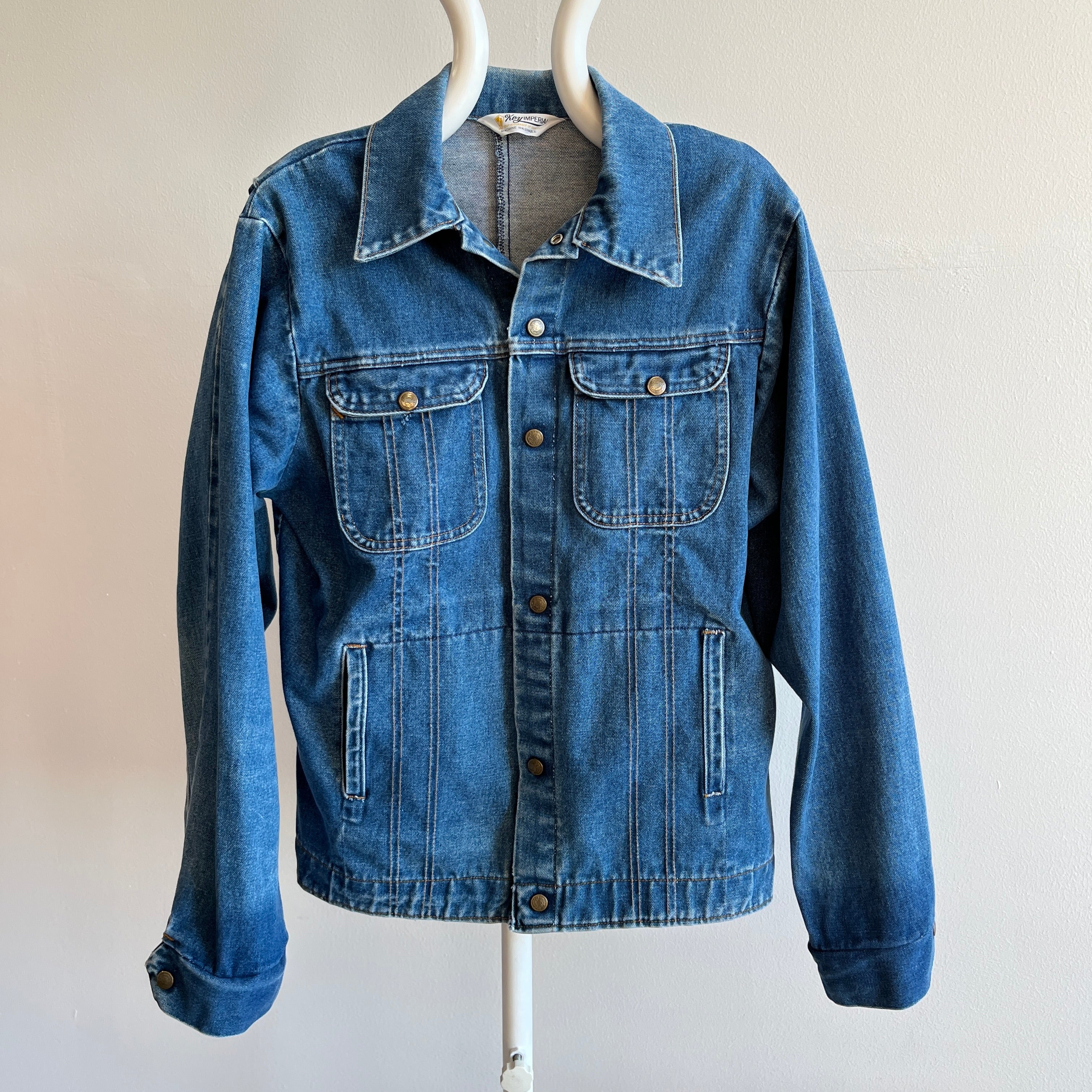 1970s Key Imperial Denim Jean Jacket/Coat - WOW