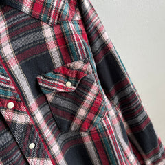 1980/90s Wrangler Snap Front Cowboy Flannel Shirt