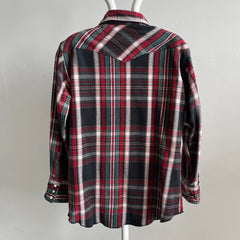 1980/90s Wrangler Snap Front Cowboy Flannel Shirt