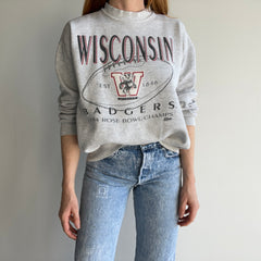 1994 Wisconsin Badgers Sweatshirt with A Tattered Split Collar - YES!