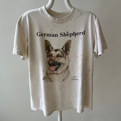 1980/90s Super Paint Stained Good Buddy German Shepard T-Shirt - AWWWWW