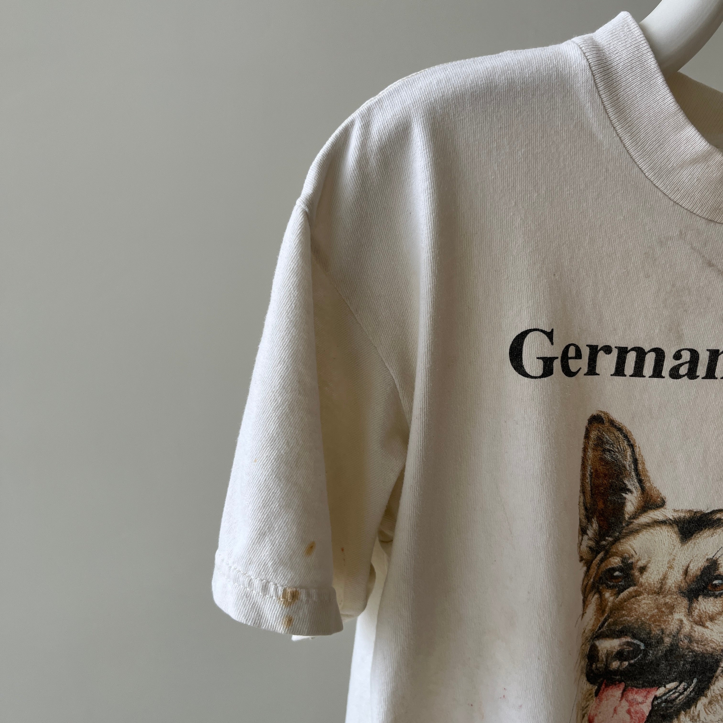 1980/90s Super Paint Stained Good Buddy German Shepard T-Shirt - AWWWWW