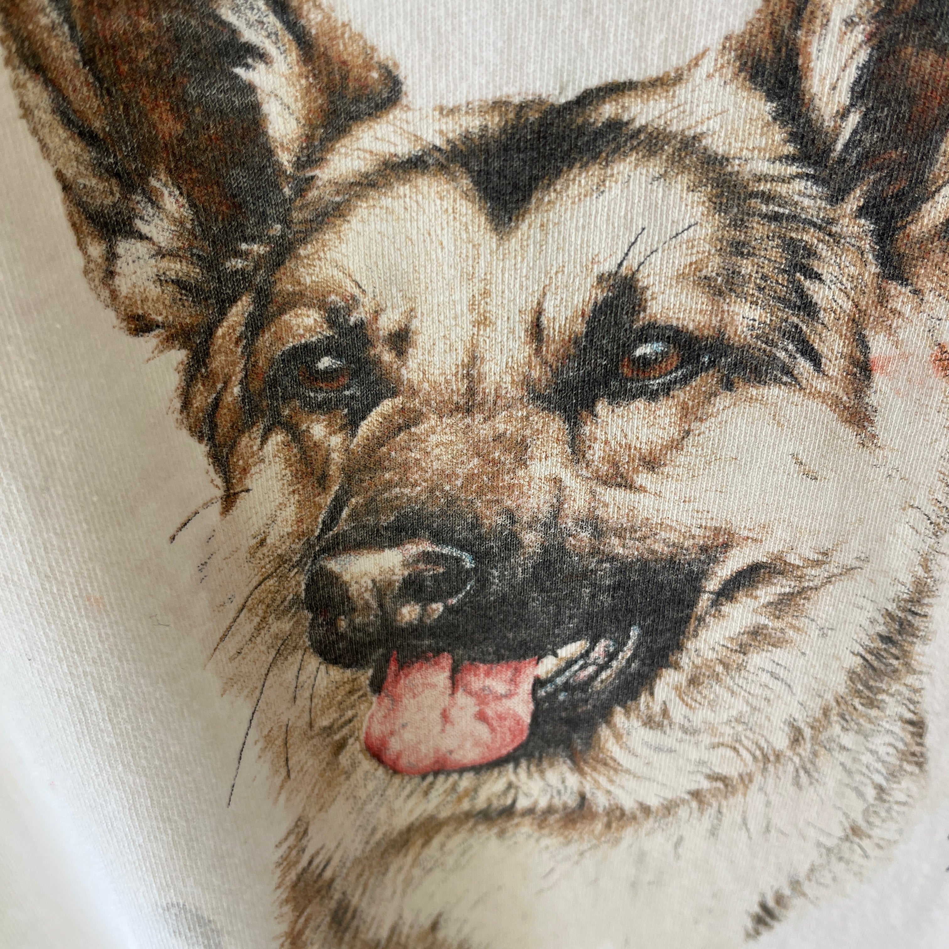 1980/90s Super Paint Stained Good Buddy German Shepard T-Shirt - AWWWWW