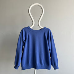 1980s Blank Cornflower Blue Tattered HHW Sweatshirt