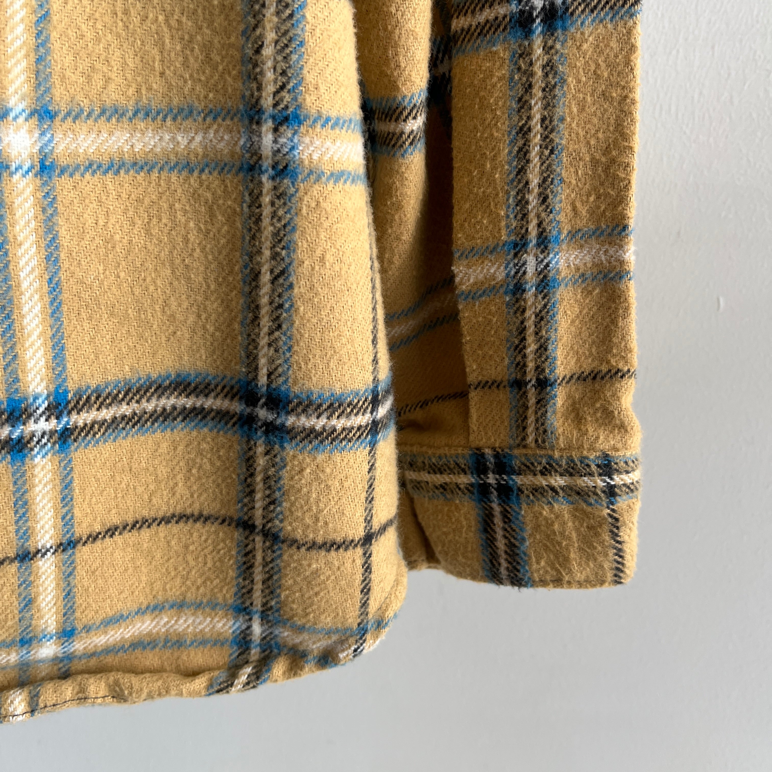 1970s Union Made Structured Cotton Flannel