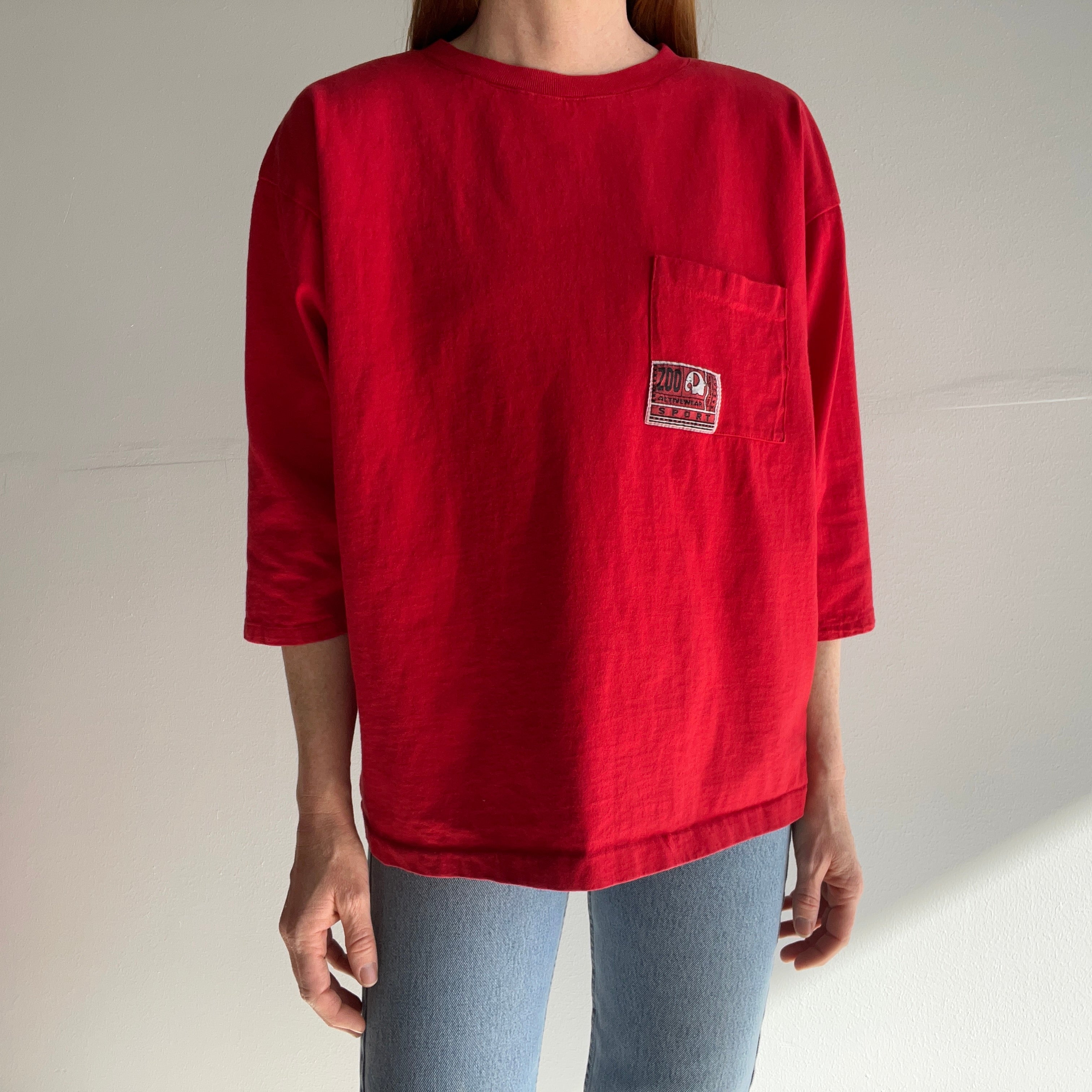 1980s Zoo Activewear Super 80s Cotton Pocket T-Shirt