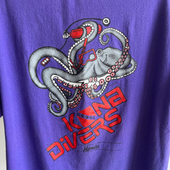 1990s Kona Hawaii Diving Shirt with an Octopus on the Backside