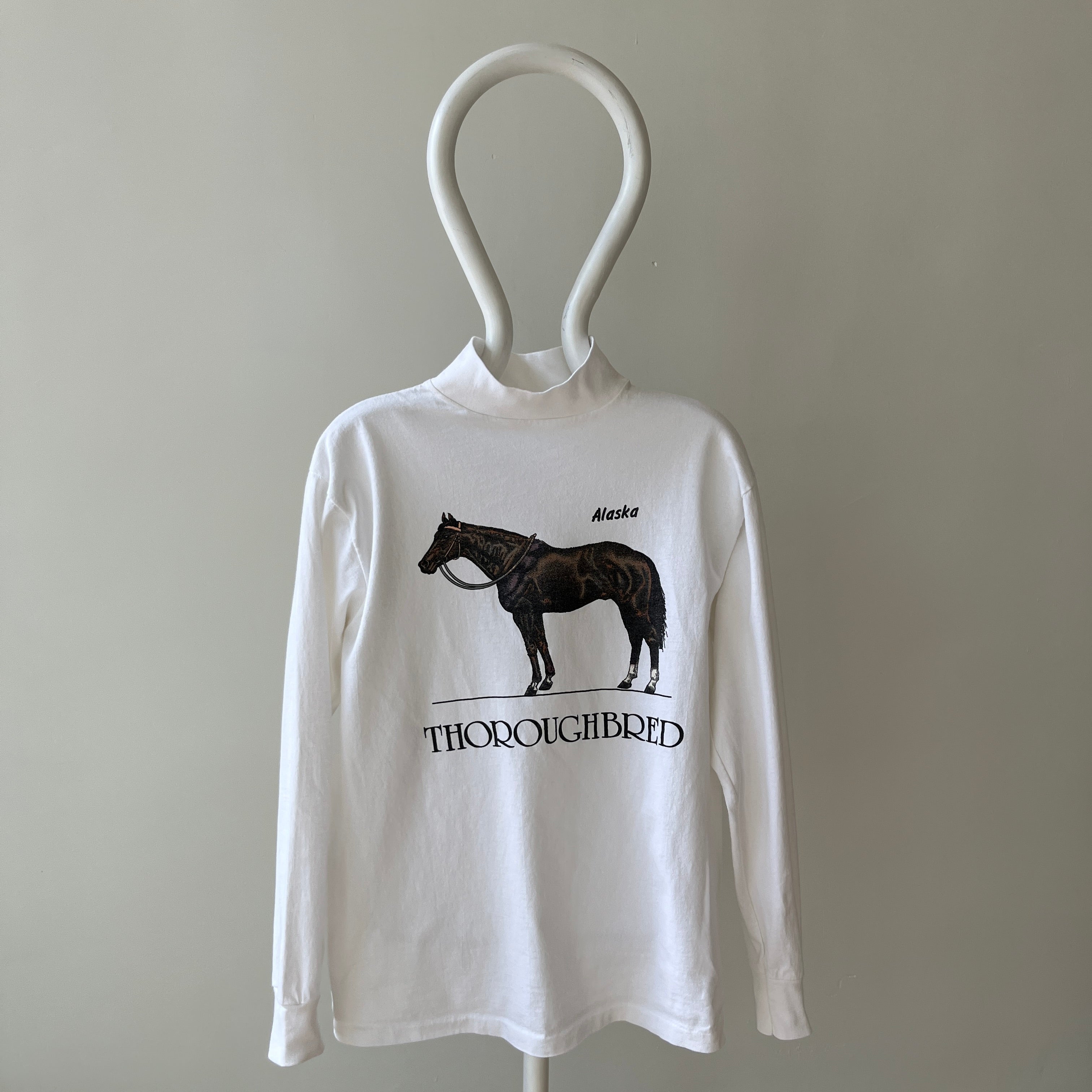 1980s Thoroughbred Alaska Cotton Mock Neck Long Sleeve T-Shirt (I Found Another!)