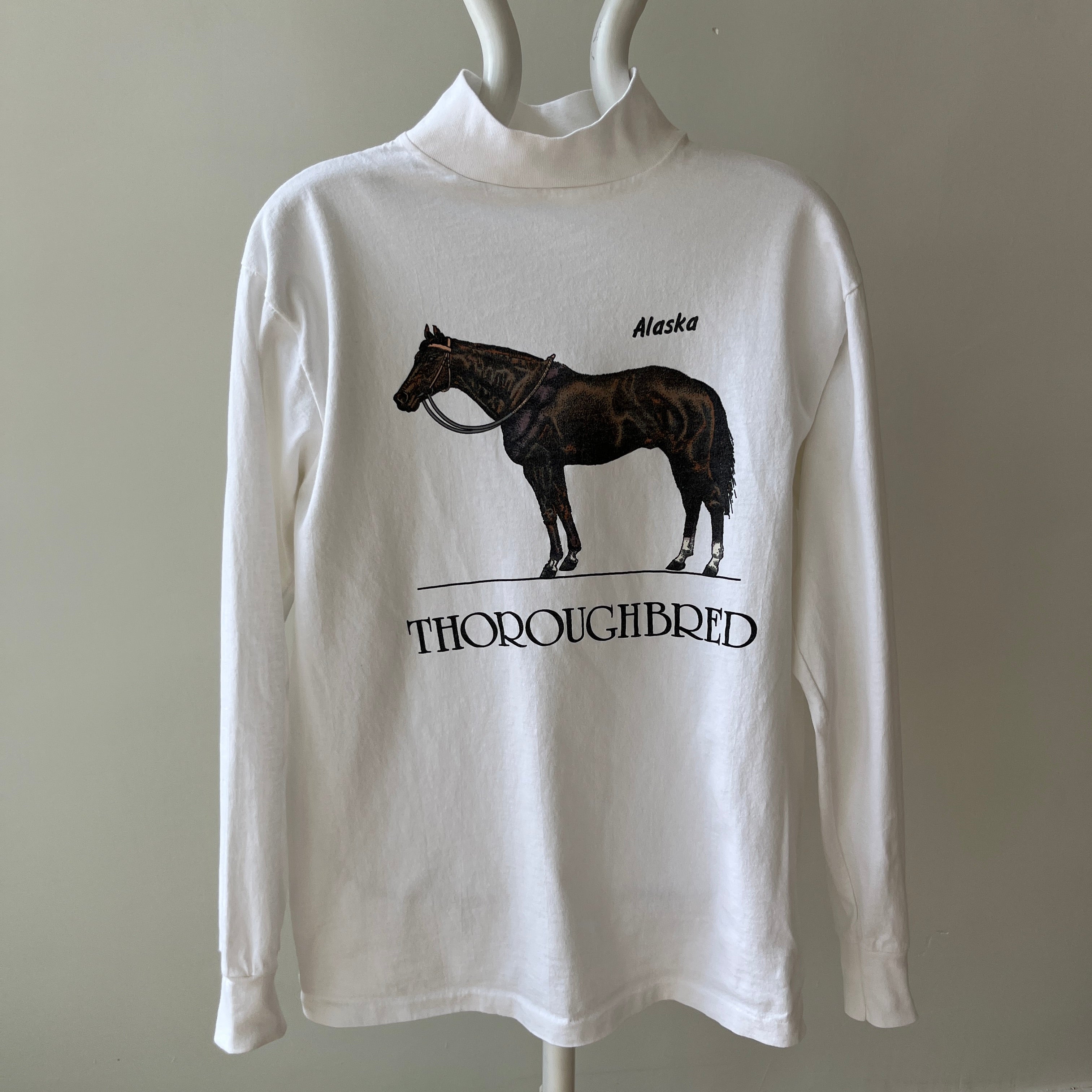 1980s Thoroughbred Alaska Cotton Mock Neck Long Sleeve T-Shirt (I Found Another!)