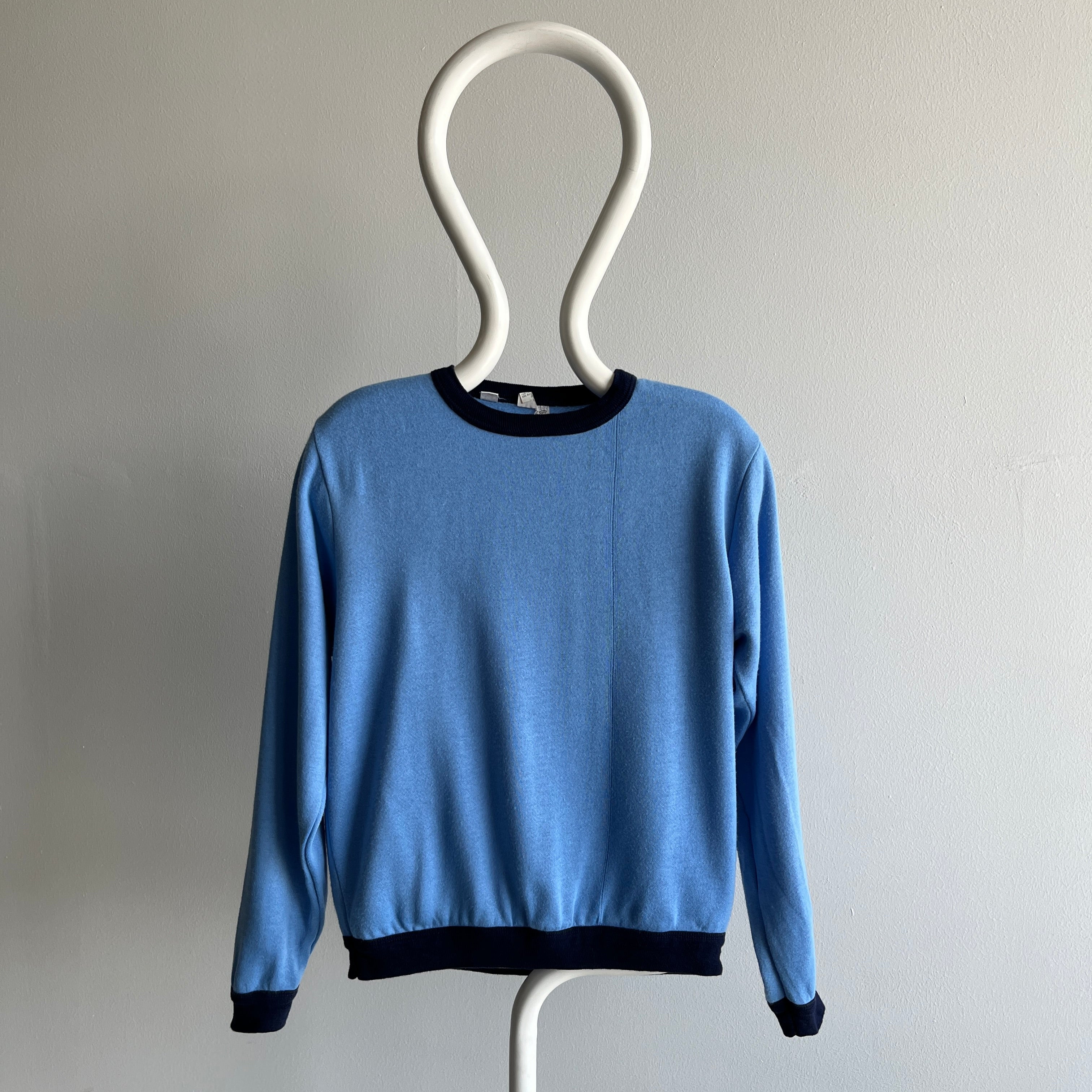 1970s Barely/Never Worn Acrylic - Super Soft - Two Tone Sweatshirt