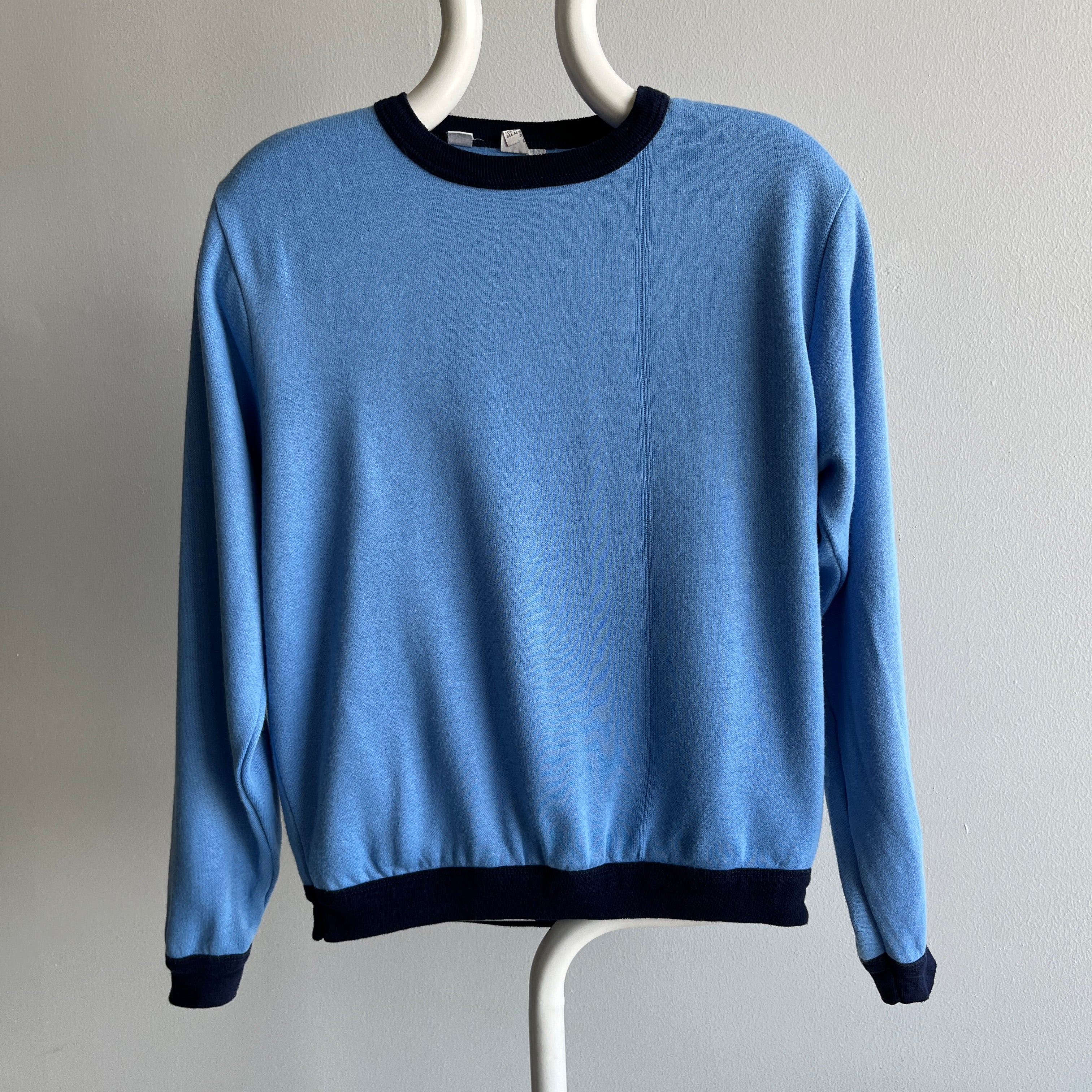 1970s Barely/Never Worn Acrylic - Super Soft - Two Tone Sweatshirt