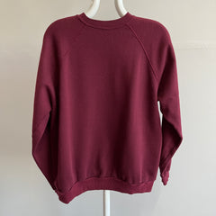 1980s Burgundy Blank Raglan in Great Shape