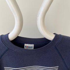 1980s/90s Navy Blue Cape Cod Raglan Sweatshirt - Beat Up