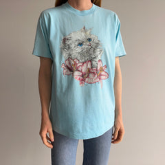 1980s Stained Cat Icon T-Shirt