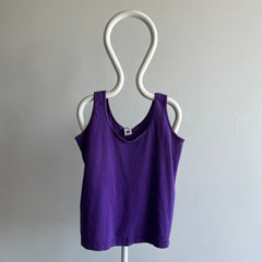 1980s Blank Cotton FOTL Purple Tank - Classic