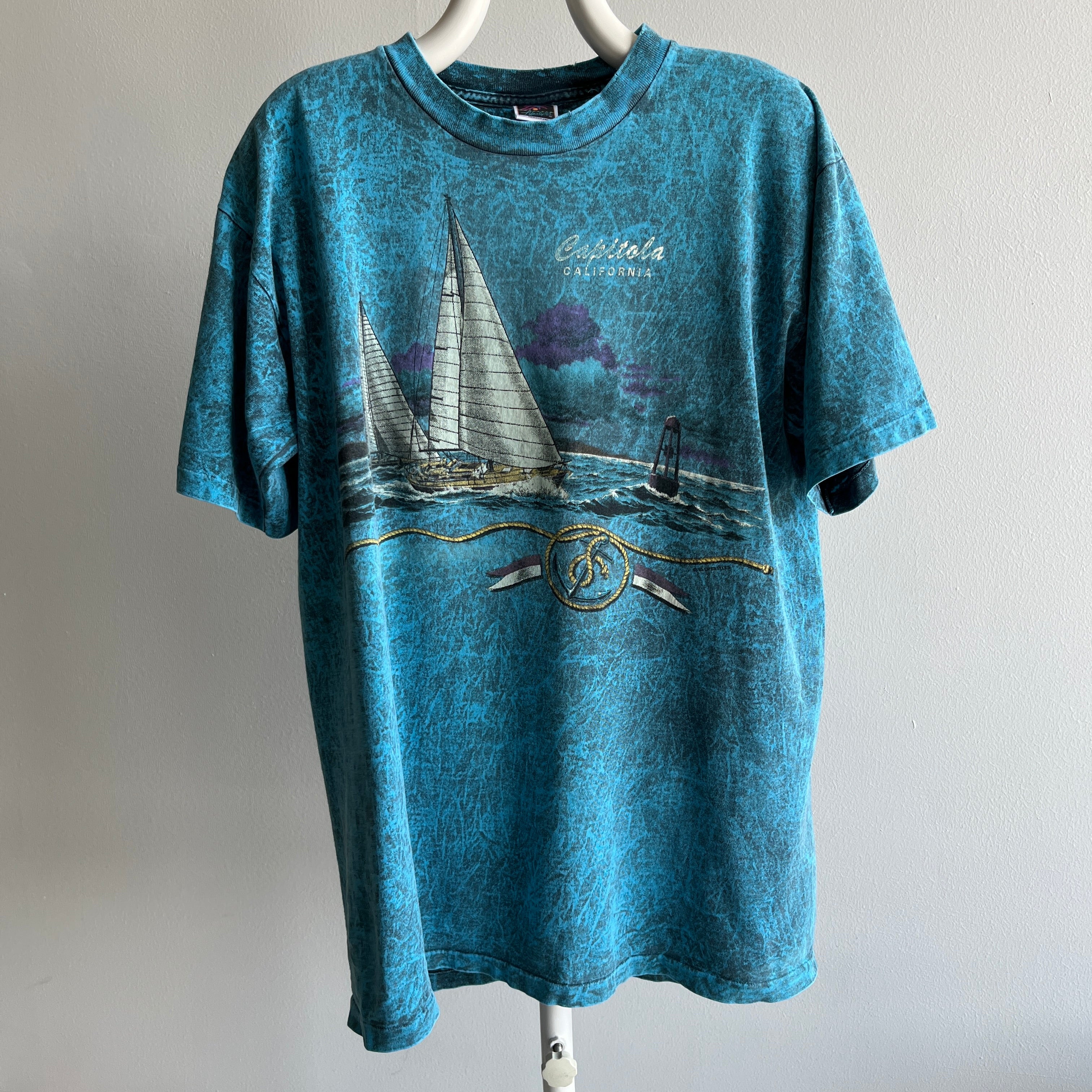 1993 Capitola California Acid Wash Cotton T-Shirt