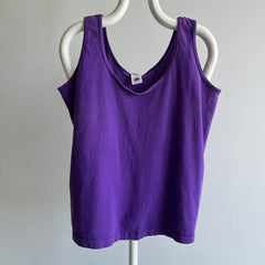 1980s Blank Cotton FOTL Purple Tank - Classic