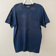 1990s Faded Navy Pocket T Shirt