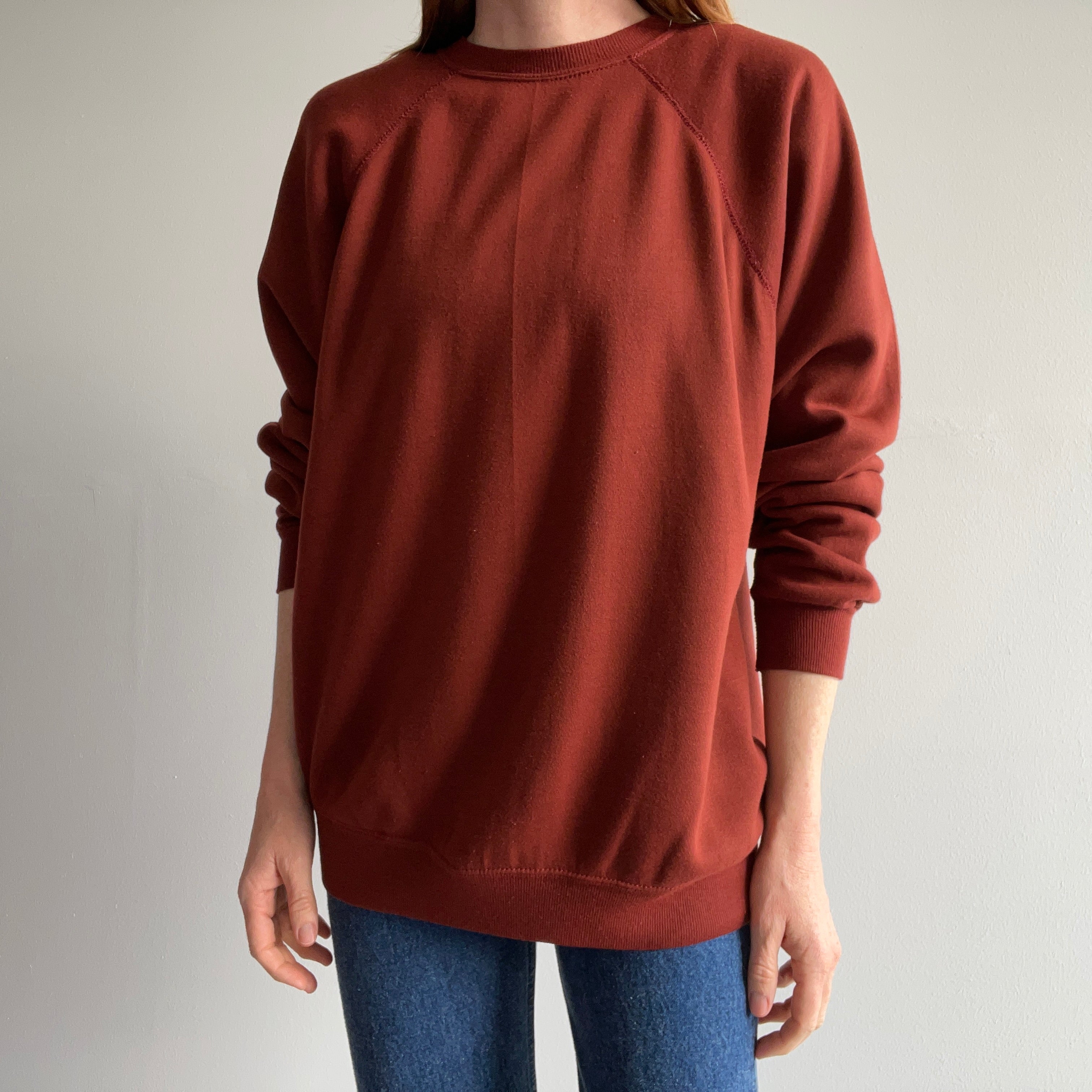 1970s Soft and Cozy Rusty Chocolate Raglan