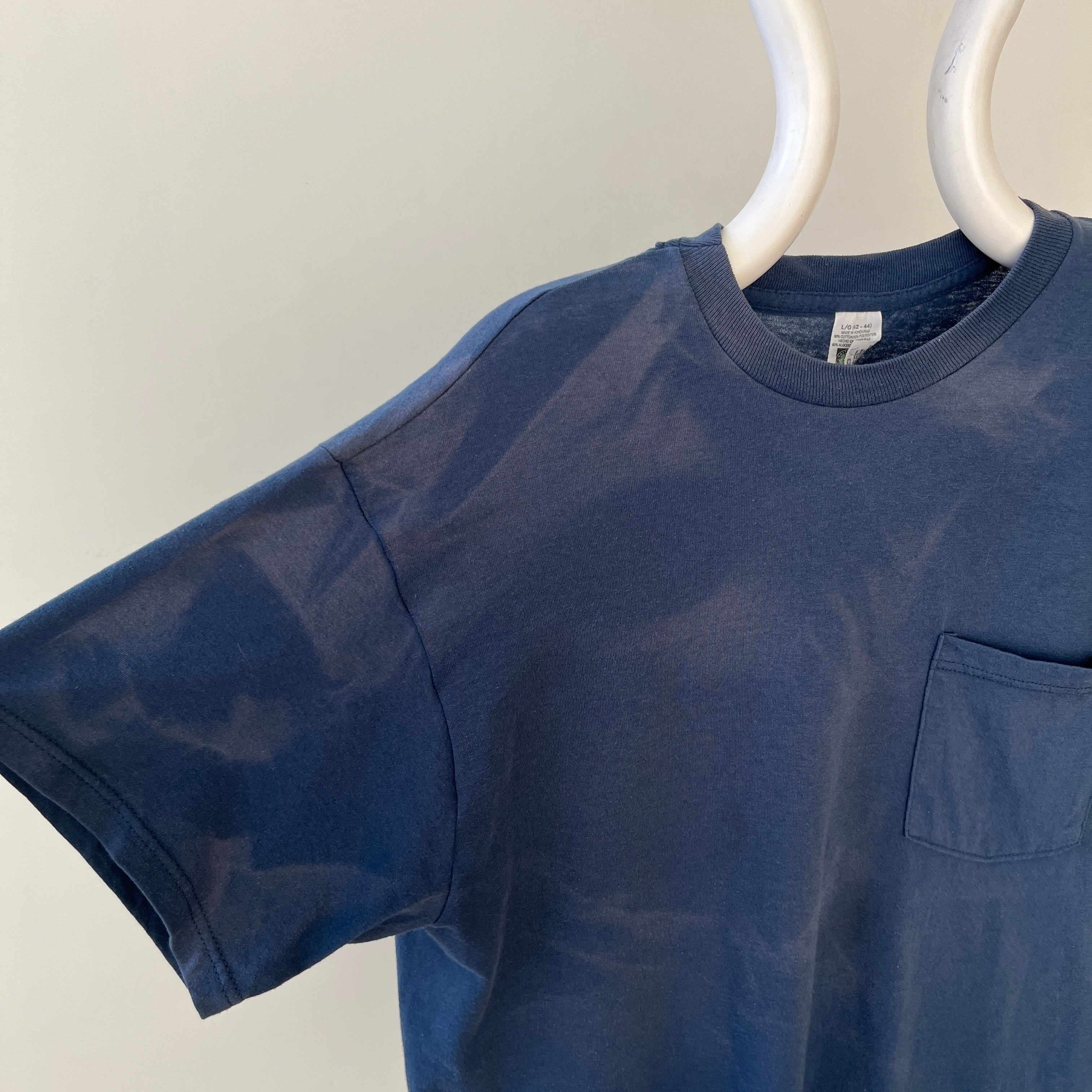 1990s Faded Navy Pocket T Shirt