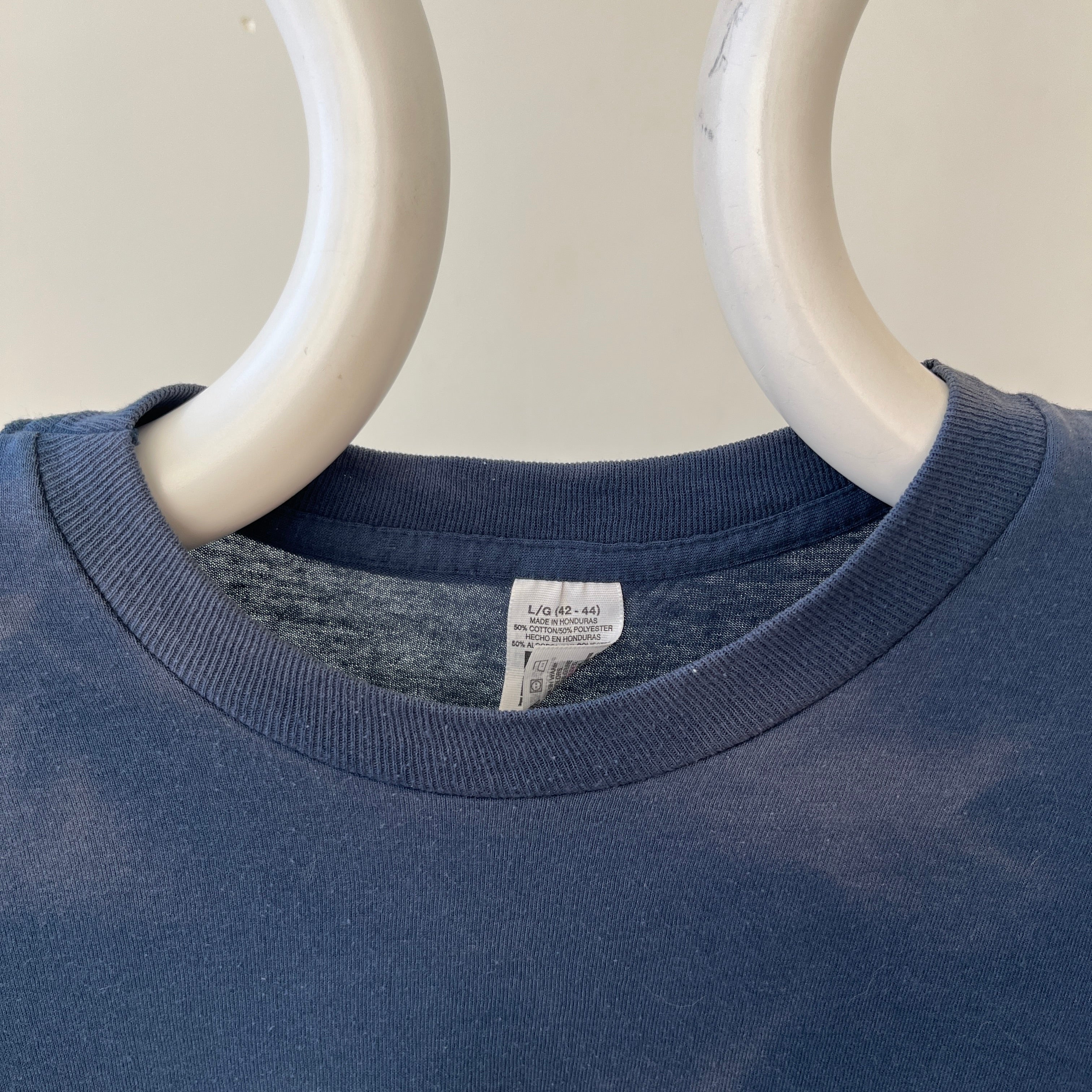 1990s Faded Navy Pocket T Shirt