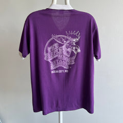 1970s The Purple Moose Saloon Front and Back No 3 Ring V Neck by Sportswear