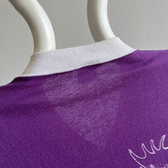 1970s The Purple Moose Saloon Front and Back No 3 Ring V Neck by Sportswear