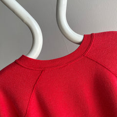 1980s Blank Red Raglan