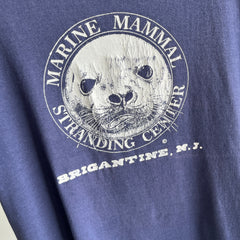 1980s Marine Mammal Stranding Center - THE SEAL BUTT ON THE BACK - Brigantine, NJ T-Shirt