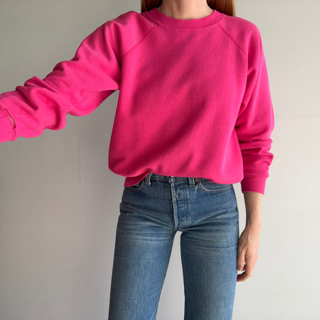 1980s Hot Pink Sweatshirt by Pannill