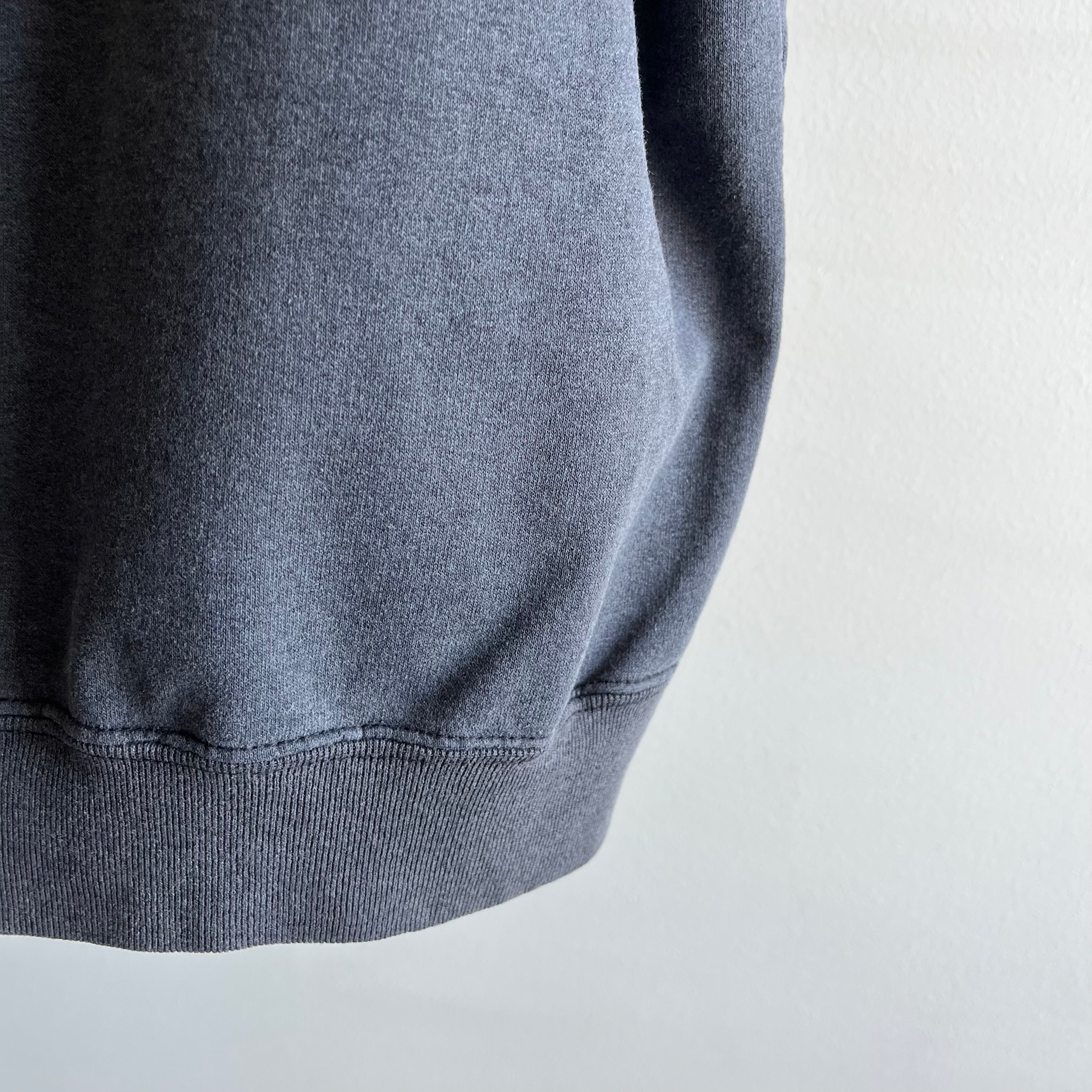 1980/90s Ultra Faded Blank Black/Gray Warm Up - Lighter Weight